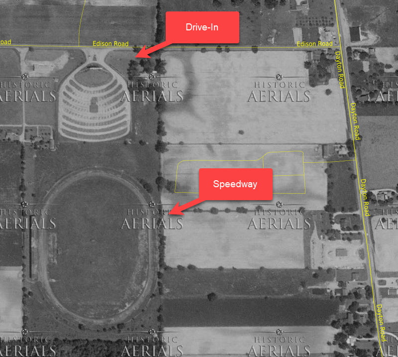 Speedway Auto Theatre - 1957 Aerial (newer photo)
